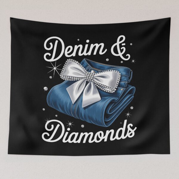 Item preview, Denim and Diamonds Bow Glam Western Fashion for Ladies designed and sold by SapfireStuArt.