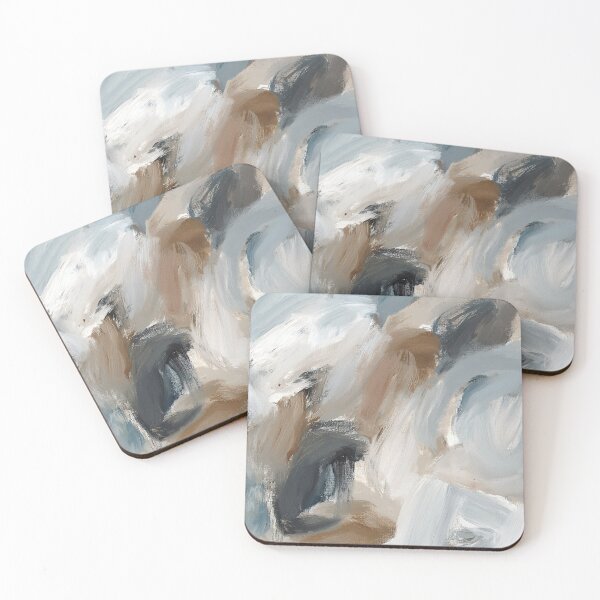 Item preview, Slate Blue Taupe Expressive Abstract Painting designed and sold by Maisonsucces.