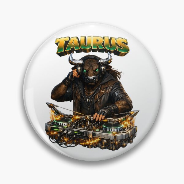 Item preview, Taurus Bull DJ Zodiac Emerald Fire designed and sold by  ZenRave Designs.