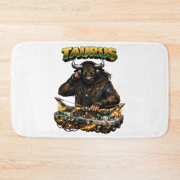 Item preview, Taurus Bull DJ Zodiac Emerald Fire designed and sold by  ZenRave Designs.