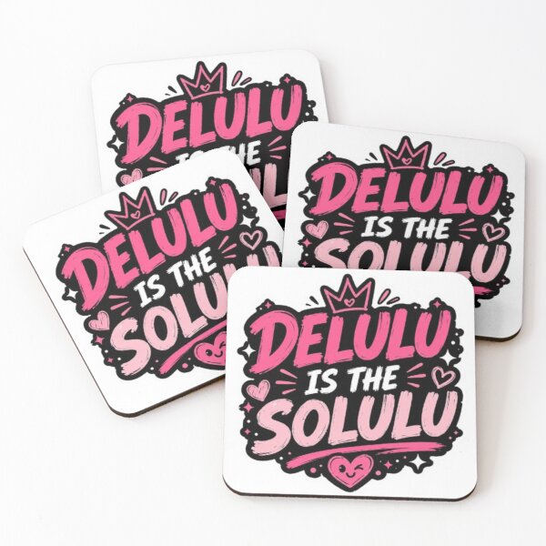 Item preview, Delulu Is The Solulu Funny Aesthetic Sticker | Cute Pink Trendy Quote designed and sold by Jyotisima8929.