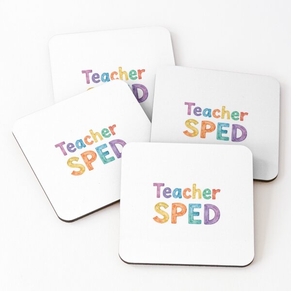 Item preview, *Watercolor Teacher SPED Letters - Colorful Special Education Typography Design* designed and sold by Petringo.