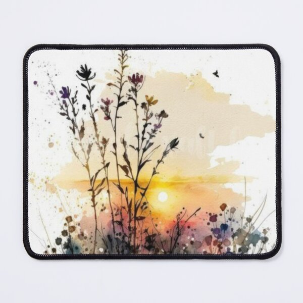 Item preview, Wildflower Silhouettes At Golden Sunset Artwork designed and sold by NivyasArtistry.