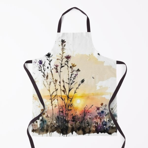Item preview, Wildflower Silhouettes At Golden Sunset Artwork designed and sold by NivyasArtistry.