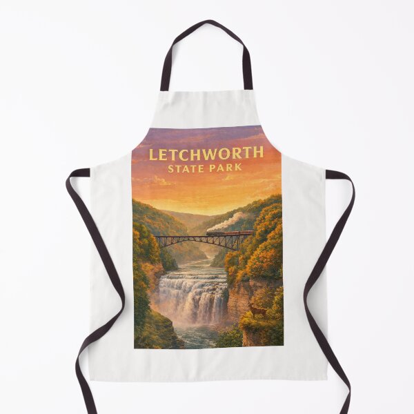 Item preview, Letchworth State Park Autumn Waterfall and Portage Bridge designed and sold by Places On Earth.