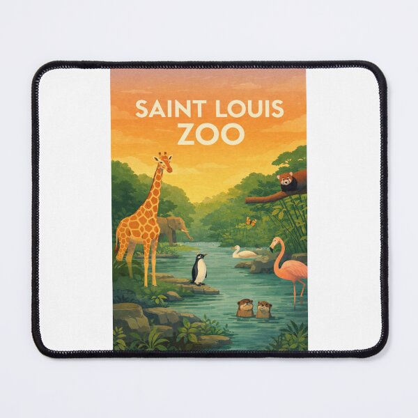 Item preview, Saint Louis Zoo Wildlife and Forest River Scene in Missouri designed and sold by Places On Earth.