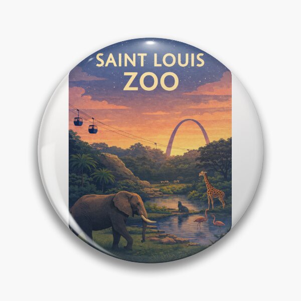 Item preview, Saint Louis Zoo Forest Tram and Gateway Arch Skyline designed and sold by Places On Earth.