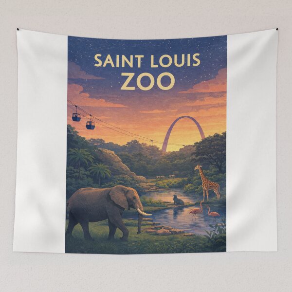 Item preview, Saint Louis Zoo Forest Tram and Gateway Arch Skyline designed and sold by Places On Earth.