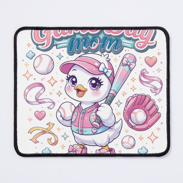 Item preview, Pink Baseball Duck Game Day Mom Illustration designed and sold by DemDonTe.