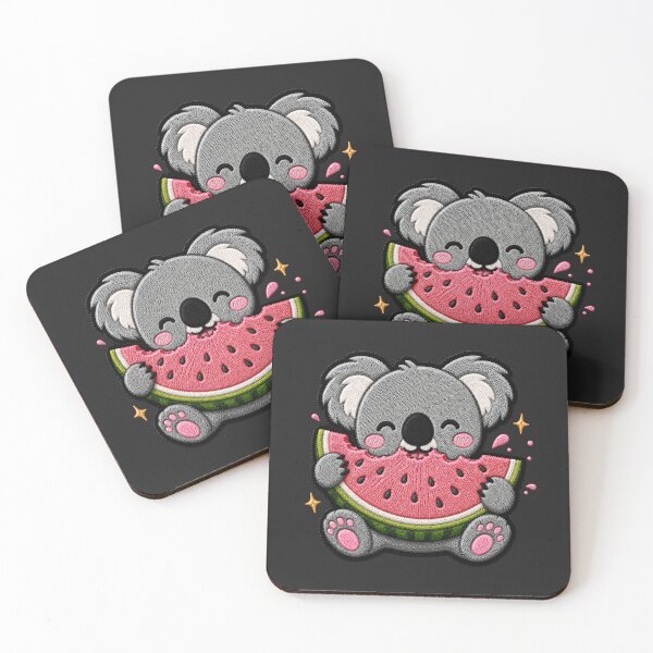 Item preview, Kawaii Koala Watermelon Embroidery Patch Cute designed and sold by ColorSplash123.
