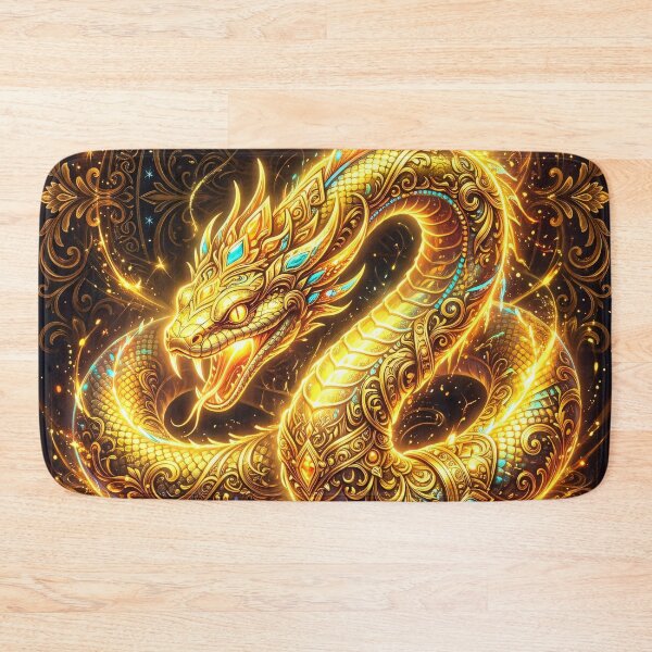 Item preview, Luminous Mystical Golden King Cobra designed and sold by WonderPiks.
