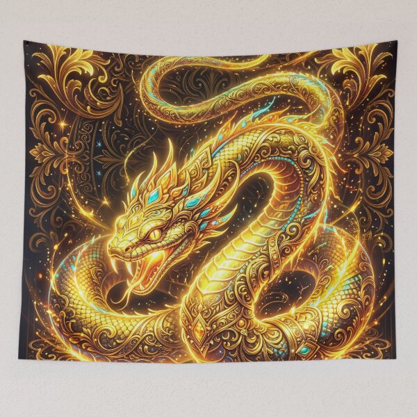 Item preview, Luminous Mystical Golden King Cobra designed and sold by WonderPiks.