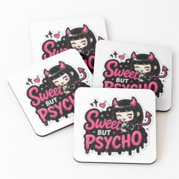 Item preview, Sweet But Psycho Cute Devil Girl Sticker | Kawaii Dark Aesthetic Pink designed and sold by Jyotisima8929.