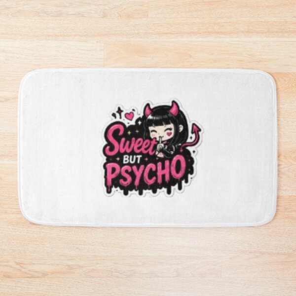 Item preview, Sweet But Psycho Cute Devil Girl Sticker | Kawaii Dark Aesthetic Pink designed and sold by Jyotisima8929.