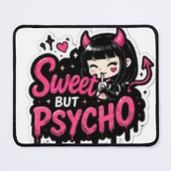 Item preview, Sweet But Psycho Cute Devil Girl Sticker | Kawaii Dark Aesthetic Pink designed and sold by Jyotisima8929.