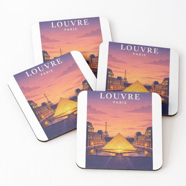 Item preview, Louvre Pyramid Evening Lights and Eiffel Tower Paris designed and sold by Aryabek.