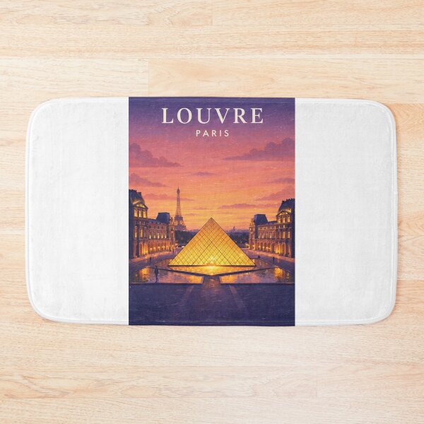 Item preview, Louvre Pyramid Evening Lights and Eiffel Tower Paris designed and sold by Aryabek.