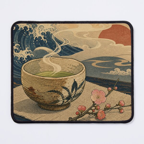 Item preview, The Matcha & Plum Blossom - Botanical Japanese Art designed and sold by bapupa.
