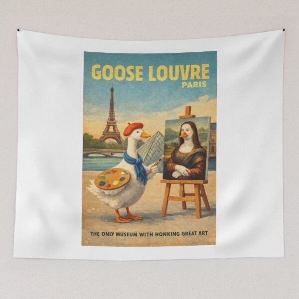 Item preview, Goose Louvre Paris Mona Lisa Painter Parody designed and sold by Aryabek.