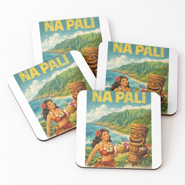 Item preview, Nā Pali Coast Kauai Tropical Tiki Paradise Hawaii designed and sold by Aryabek.