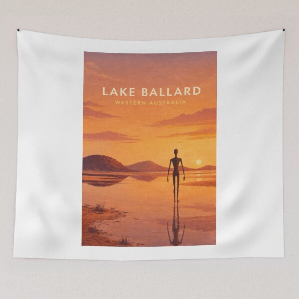 Item preview, Lake Ballard Western Australia Outback Sunset with Alien Sculptures designed and sold by Aryabek.