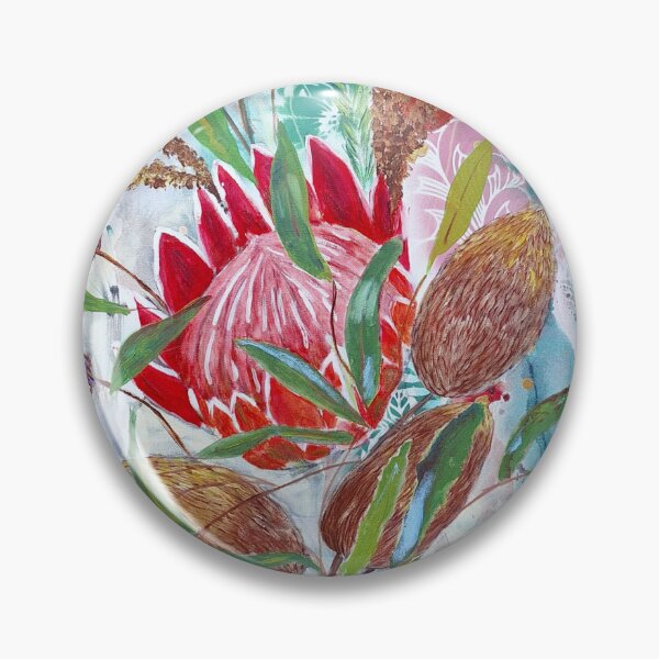 Item preview, Australian floral, willy wag tail , red green. designed and sold by Mariestinson.