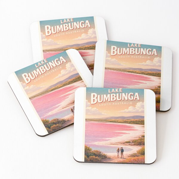 Item preview, Lake Bumbunga South Australia Pink Salt Lake Panorama designed and sold by Aryabek.