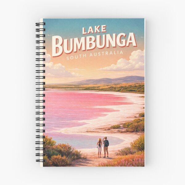 Item preview, Lake Bumbunga South Australia Pink Salt Lake Panorama designed and sold by Aryabek.