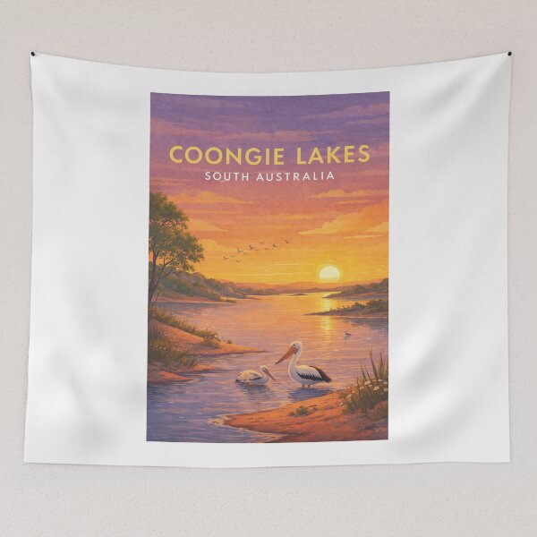 Item preview, Coongie Lakes South Australia Wetlands at Sunset designed and sold by Aryabek.