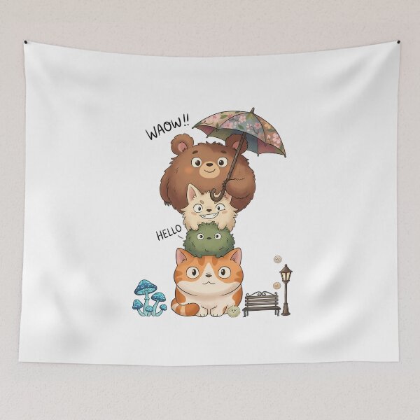 Item preview, Kawaii Forest Animal Friend Stack designed and sold by LYZ7VANI.