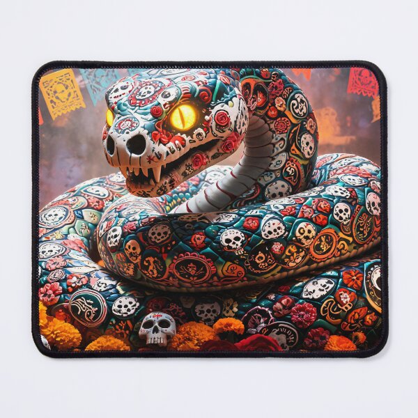 Item preview, Day of the Dead Cobra with Skulls designed and sold by WonderPiks.