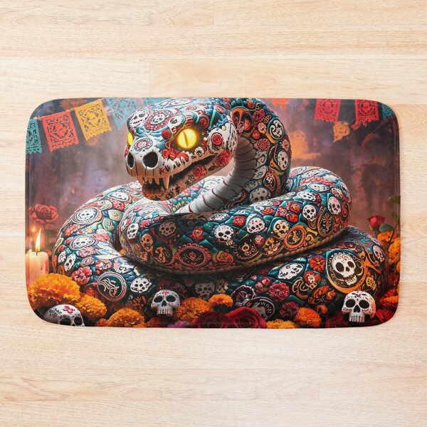 Item preview, Day of the Dead Cobra with Skulls designed and sold by WonderPiks.