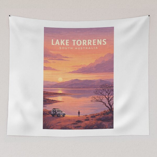 Item preview, Lake Torrens South Australia Outback Salt Flats Landscape designed and sold by Aryabek.