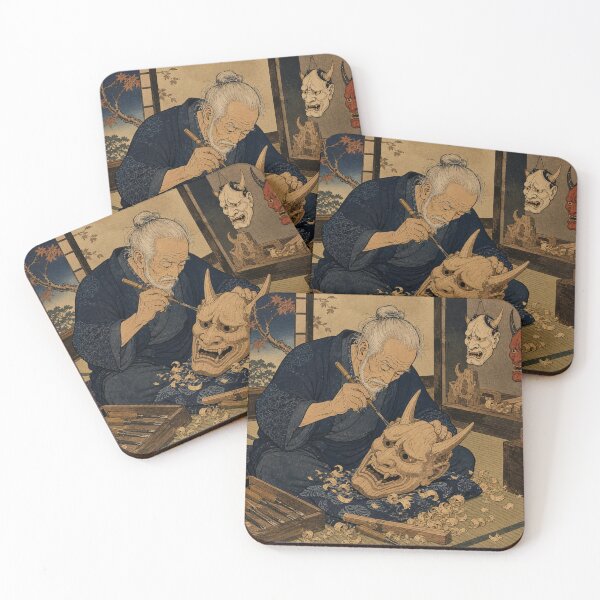 Item preview, The Mask Carver's Workshop - Japanese Art designed and sold by bapupa.
