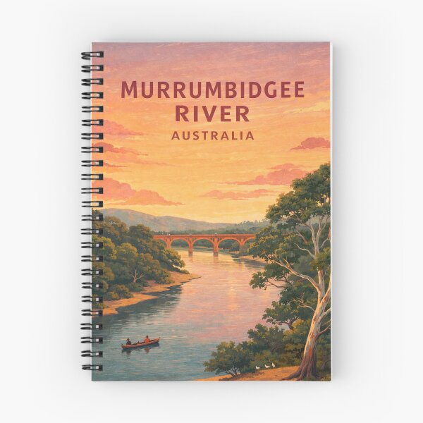 Item preview, Murrumbidgee River Australia Canoe and River Red Gum Landscape designed and sold by Aryabek.