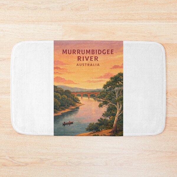 Item preview, Murrumbidgee River Australia Canoe and River Red Gum Landscape designed and sold by Aryabek.