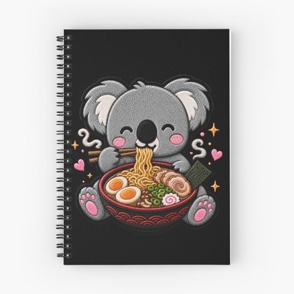 Item preview, Kawaii Koala Ramen Embroidery Patch Cute Chibi designed and sold by ColorSplash123.