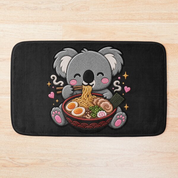 Item preview, Kawaii Koala Ramen Embroidery Patch Cute Chibi designed and sold by ColorSplash123.