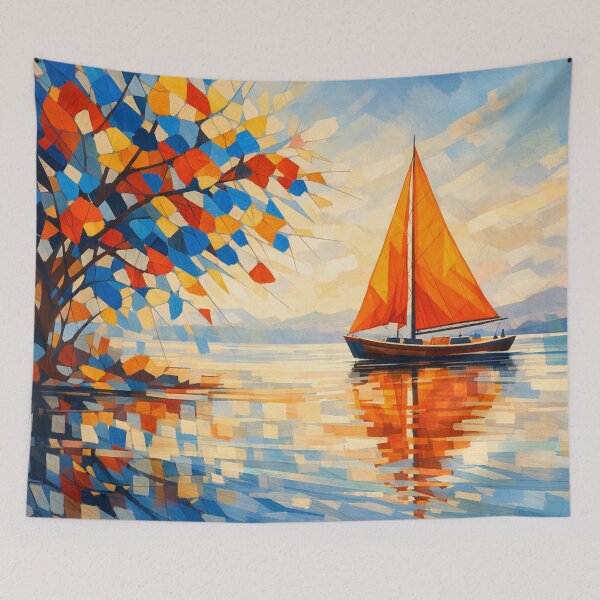 Item preview, Sailboat glides over calm water designed and sold by Sigtrix.