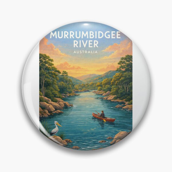 Item preview, Murrumbidgee River Australia Wilderness Waterway and Canoe Scene designed and sold by Aryabek.