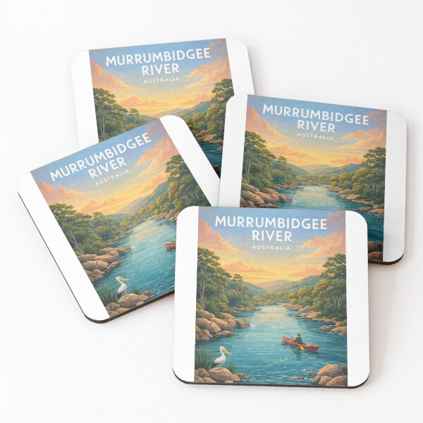 Item preview, Murrumbidgee River Australia Wilderness Waterway and Canoe Scene designed and sold by Aryabek.
