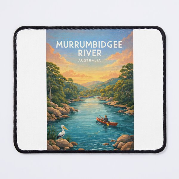 Item preview, Murrumbidgee River Australia Wilderness Waterway and Canoe Scene designed and sold by Aryabek.