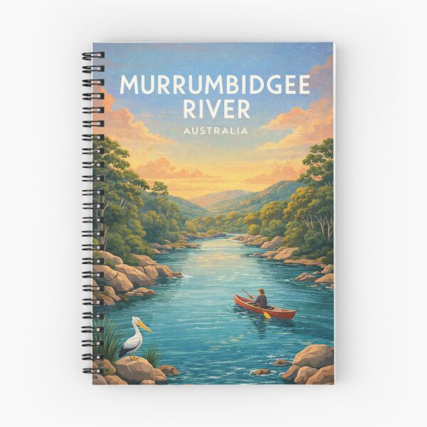 Item preview, Murrumbidgee River Australia Wilderness Waterway and Canoe Scene designed and sold by Aryabek.