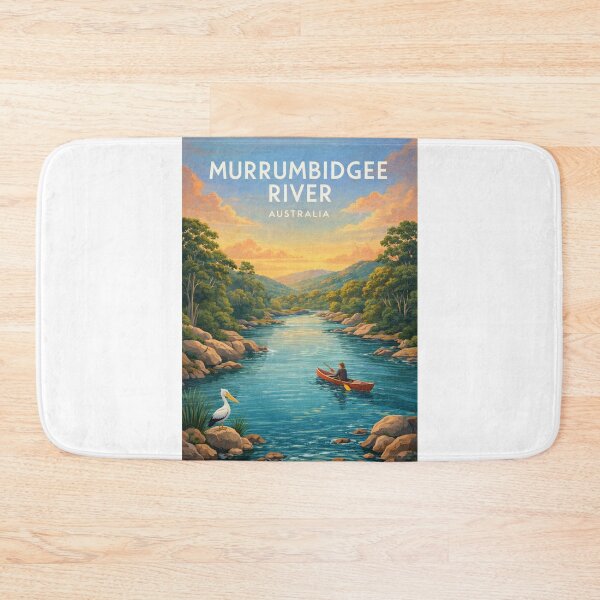 Item preview, Murrumbidgee River Australia Wilderness Waterway and Canoe Scene designed and sold by Aryabek.