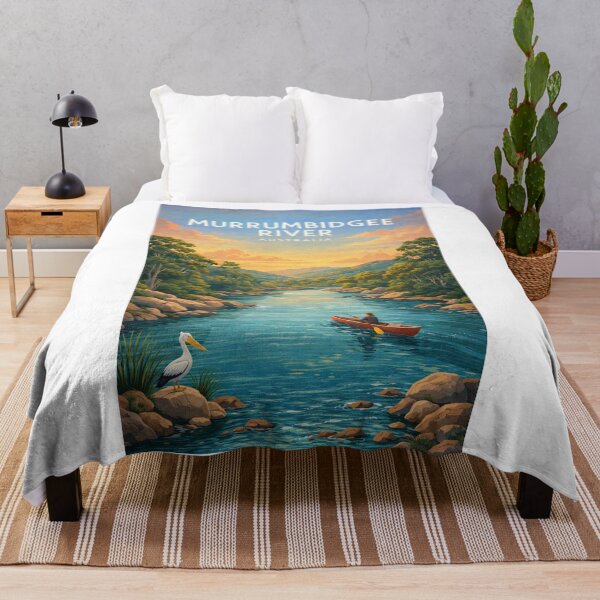 Item preview, Murrumbidgee River Australia Wilderness Waterway and Canoe Scene designed and sold by Aryabek.