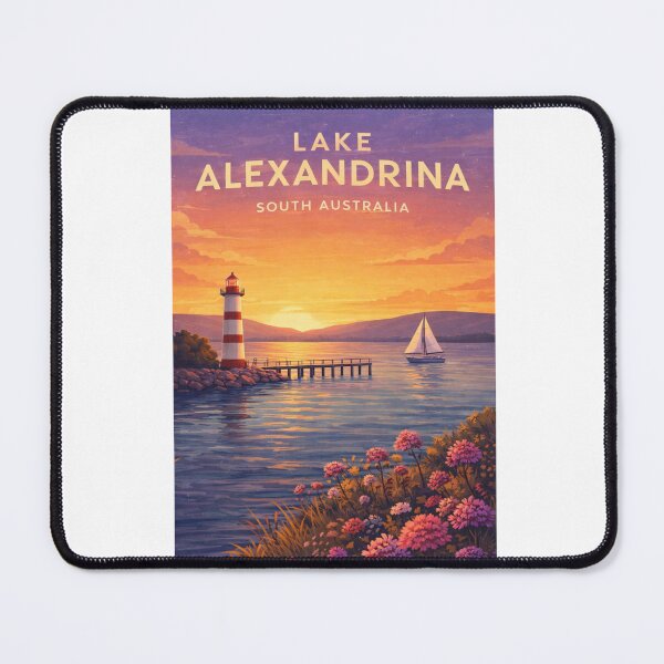 Item preview, Lake Alexandrina South Australia Lighthouse and Sailing Sunset designed and sold by Aryabek.