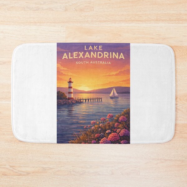 Item preview, Lake Alexandrina South Australia Lighthouse and Sailing Sunset designed and sold by Aryabek.