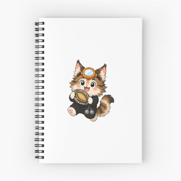 Item preview, KOREA HAENAM - Cute Chibi Brown Tabby Maine Coon Cat Excited Abalone Sticker designed and sold by KOREA-HAENAM.