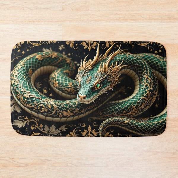 Item preview, Ornamental emerald snake in fantasy style designed and sold by WonderPiks.