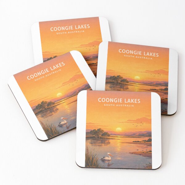 Item preview, Coongie Lakes South Australia Wetlands and Pelican Sunset designed and sold by Aryabek.